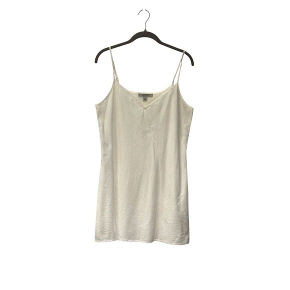 All Saints Dresses & Skirts - Allsaints Mini 100% Organic Cotton Minimalist Neutral Bridal V-Neck Slip Dress 6